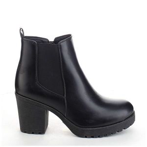 NWOT Black Booties leather